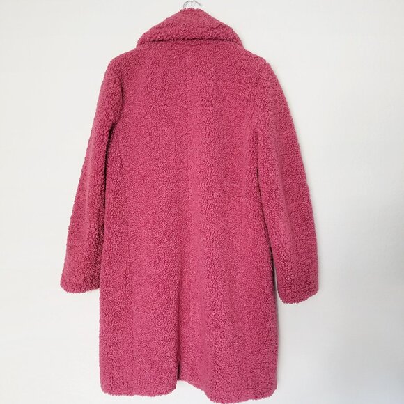 J. Crew Teddy Sherpa Topcoat Jacket Coat M Dried Rose Pink Romantic Preppy $248 - Picture 7 of 16